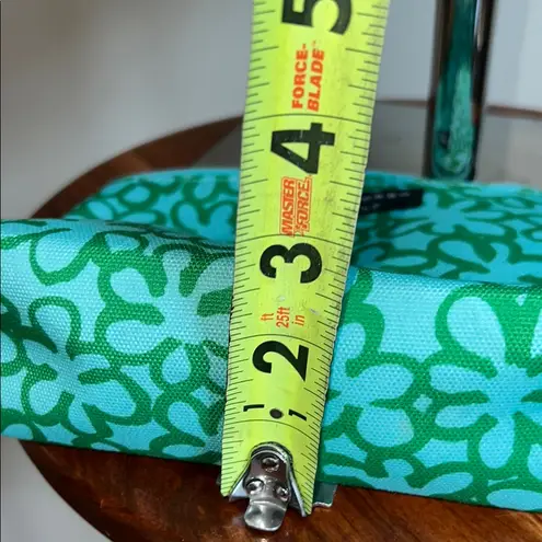 Marimekko Green and Blue Cosmetic Bag with Floral Design