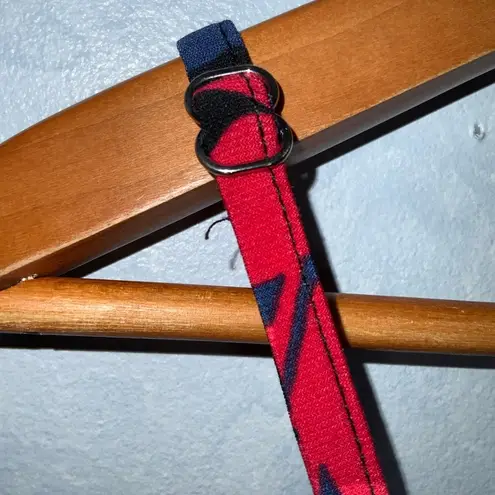 Aqua Green Blue Pink & Red Floral Ruffle Padded Adjustable Strap Tankini Top Lg