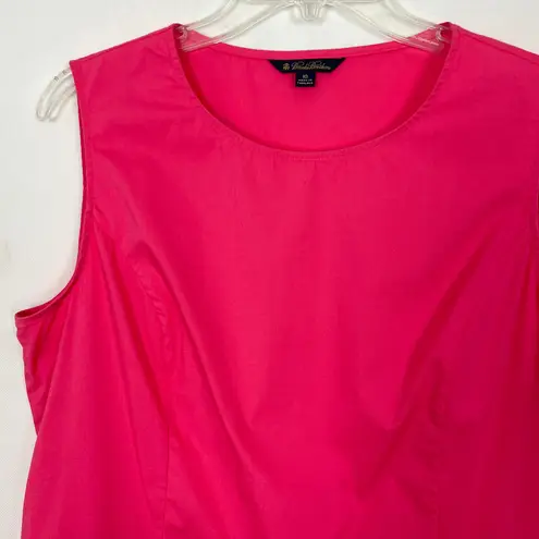 Brooks Brothers Pink Sleeveless Ruffle Hem Top size 10