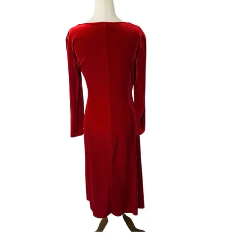 Connected Apparel VINTAGE Red Velvet Dress