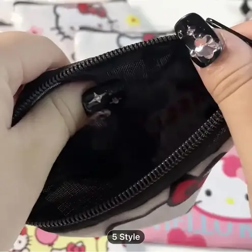 Hello Kitty Adorable  Coin Purse - Large Capacity, Zipper Closure