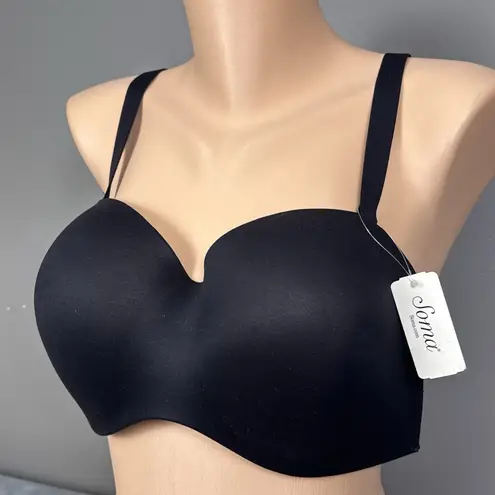 Soma Enbliss Stay Put Strapless Bra Size 38D Convertible Black New See Desc