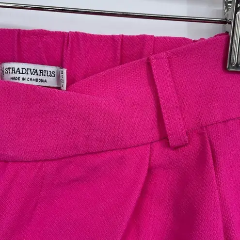 Stradivarius Pink Pleated Shorts Size 0
