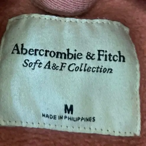 Abercrombie & Fitch  Orange Drop Sleeve Fleece Oversize Soft Sweatshirt Top Sz M - Image 3