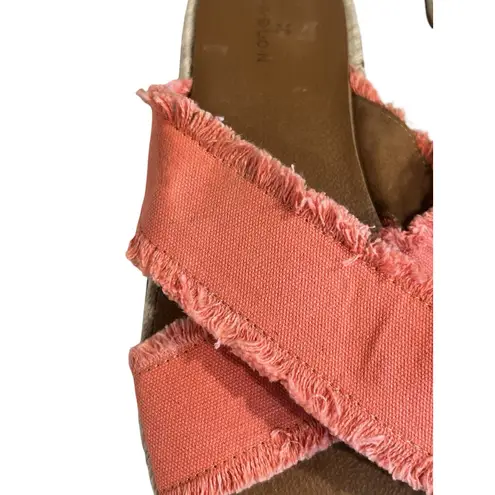 Caslon  Slides Crisscross Coral Size 8.5 M Open Toe Paxton Espadrille Sandals