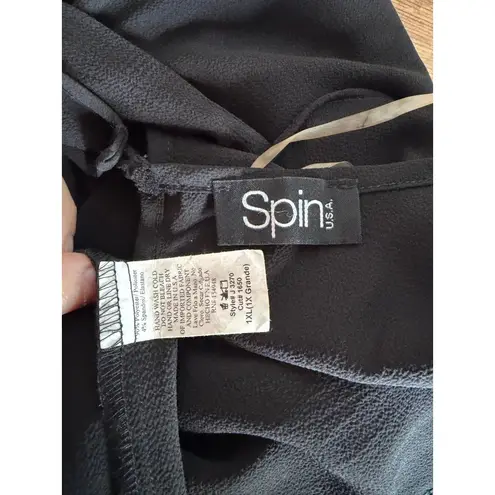 Spin USA Black Short Sleeve Jumpsuit Size 1X