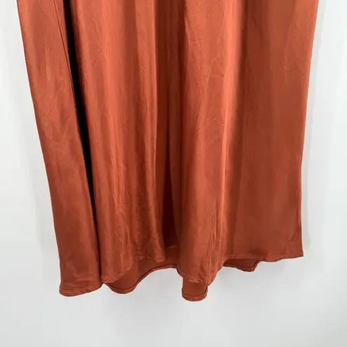 Michael Stars Skirt SZ Medium Leila Bias Cut Midi NWOT Toffee Satin Pull On NEW