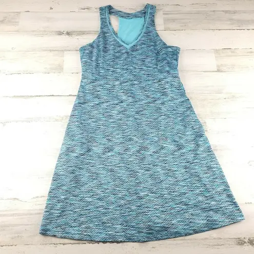 Mondetta MPG Sport Women’s Performance Gear Travel Dress Built in Bra Teal Large