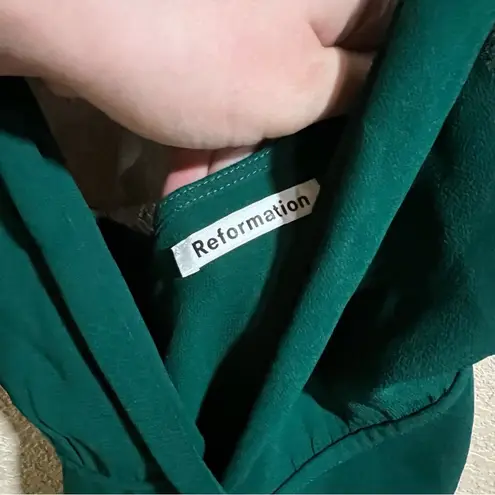 Reformation  Sofi Wide Leg Jumpsuit - Emerald - size 2