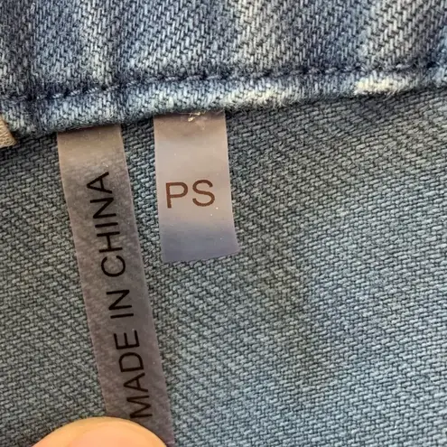 Soft Surroundings Blue Snap Up Ankle Leggings