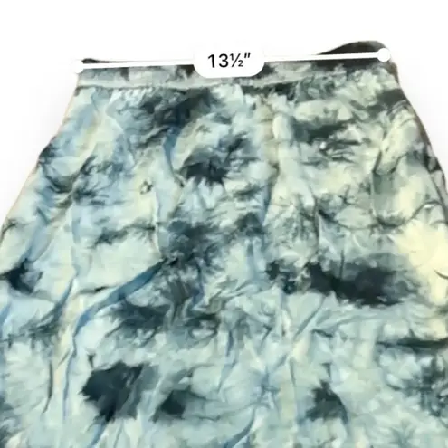 ZARA The Batik Blue Tie Dye Pull-On Midi Skirt Sz M