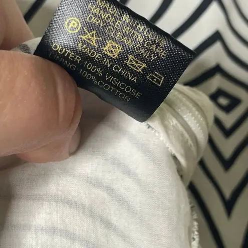 De La Vali Black White Trippy Bluemoon Top Blouse sz UK 10 US 6