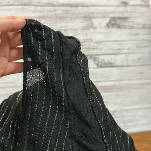 ZARA  knit drop waist metallic stripe dress size small