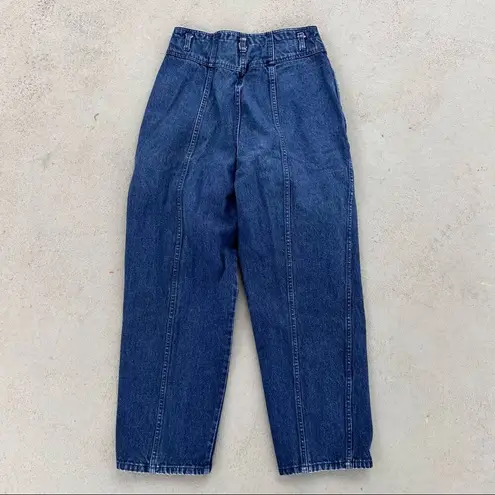 Vintage 90s French Dressing high rise pleated v yoke front mom jeans Blue Size 28