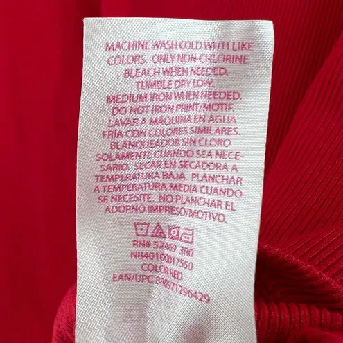 No Boundaries NOBO  Red Shirt Tee Juniors Size XXL Rib Knit Long Sleeve Stretchy