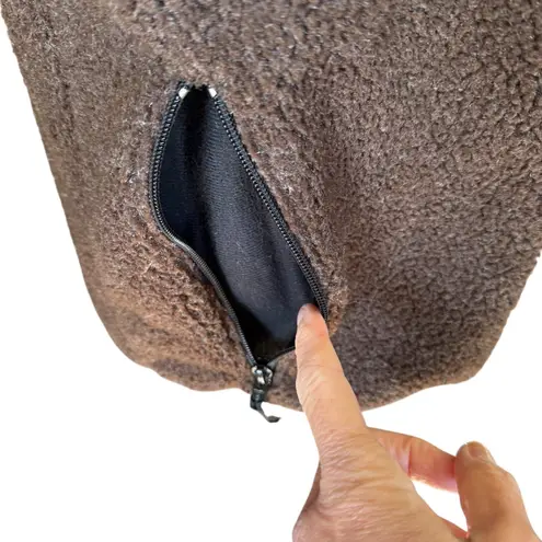 Black Diamond brown sleeveless soft zip up collared vest women's size XS