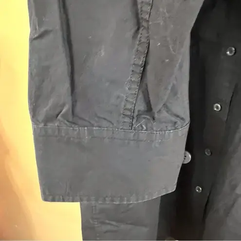 Aritzia Wilfred Free Black Button Down Cotton Blouse Size Small Career Wear Work Black