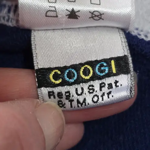 COOGI White Y2K Crest Embroidered Cropped Cuffed Knit Joggers Size 1X