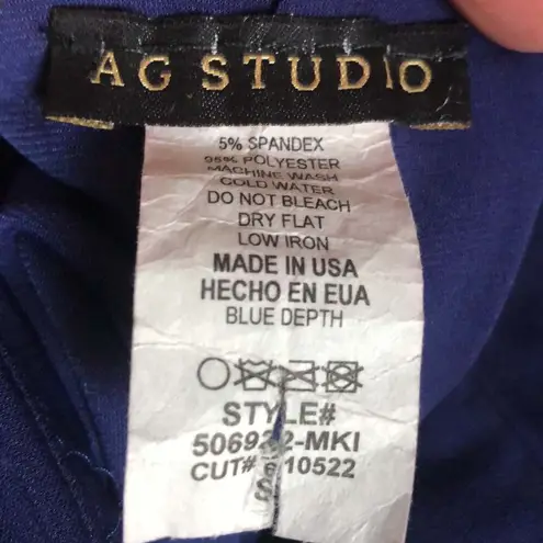 AG STUDIO Navy halter neck cutout back maxi dress size small Blue