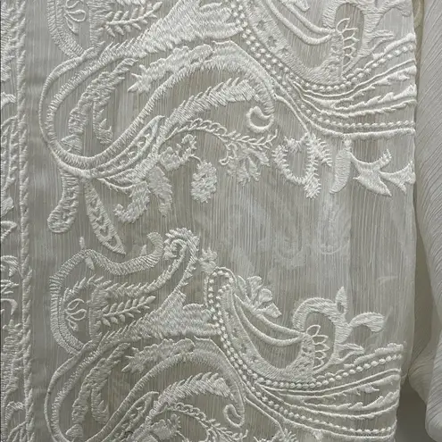 Anthropologie Beyond Vintage Paisley Embroidered Shawl Cover Up