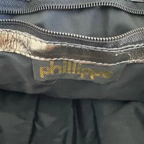 Phillippe Vintage Women's Brown Suede Shoulder Bag Gold Trim Brown