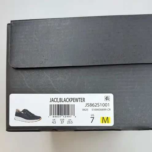 Naturalizer Women's Jace Lace-Up Sneakers- Size 7- Black/Pewter