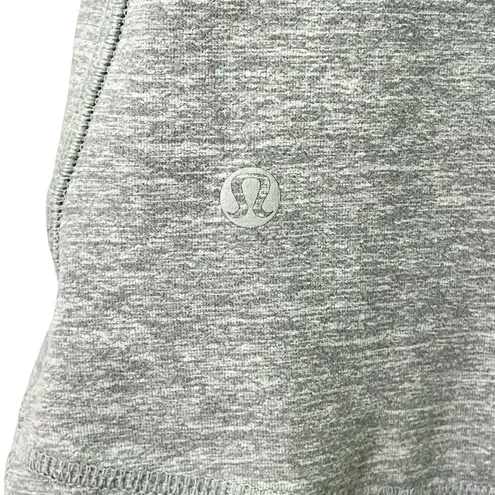 Lululemon  Race Your Pace Half Zip Heather Gray Rulu Top Yellow Zip Size 6