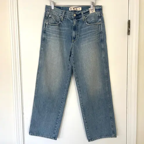 NWT AMO $309 Billie Loose Fit Straight Leg Ankle Jeans Size 27 Blue Denim