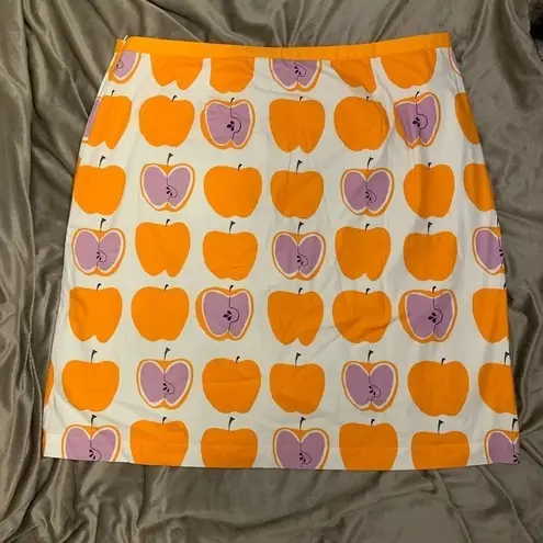 Boden apple print skirt (RARE and HTF) Orange Size undefined