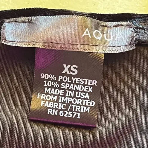 AQUA  Black Velvet Off-Shoulder Bell Sleeve Blouse XS – Goth Grunge Witchy Vampy