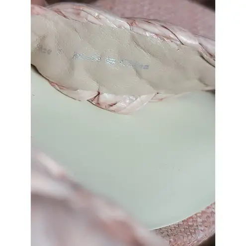 Dolce Vita Paily Womens 7 Pink Raffia Braided Straps Block Party Strappy Sandals