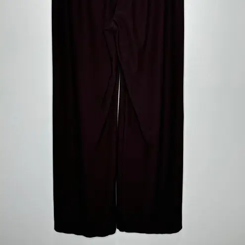 Eileen Fisher  Women Washable Stretch Crepe Pull On Pant Size Small Deep Purple