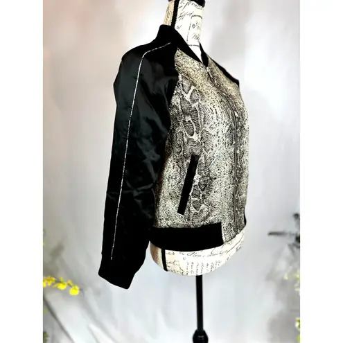 Zadig & Voltaire Billy Snake Deluxe Bomber Jacket XS fits a Small Black