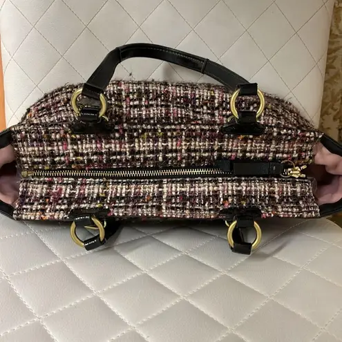 Vintage Coach Tweed Handbag Black