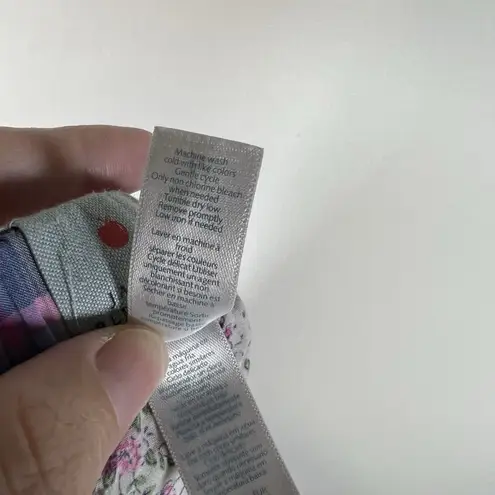 Jane & Bleecker Floral Crochet Trim Sleep Shorts Women's Size Medium Cotton