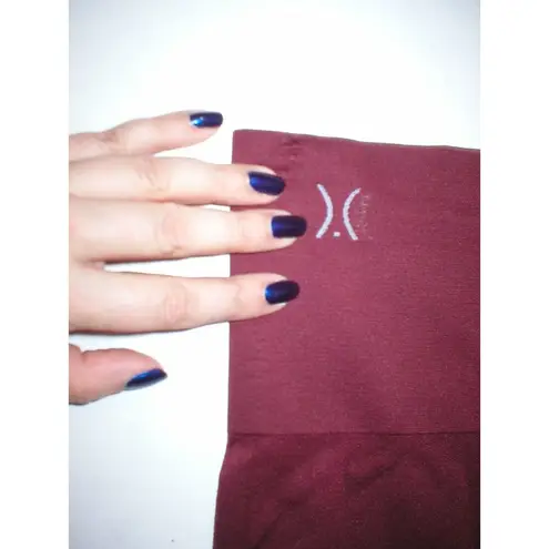 New Womens S M Shapewear Yummie Tummie Footed Tights Comfortable Seamless Red