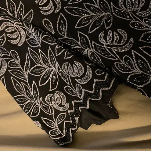 Papell Boutique Evening Silk Beaded Top Blouse