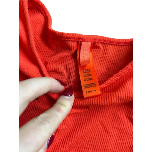 SKIMS Soft Lounge Long Dress in Fire Orange Ribbed Sleeveless Maxi Dress Size S