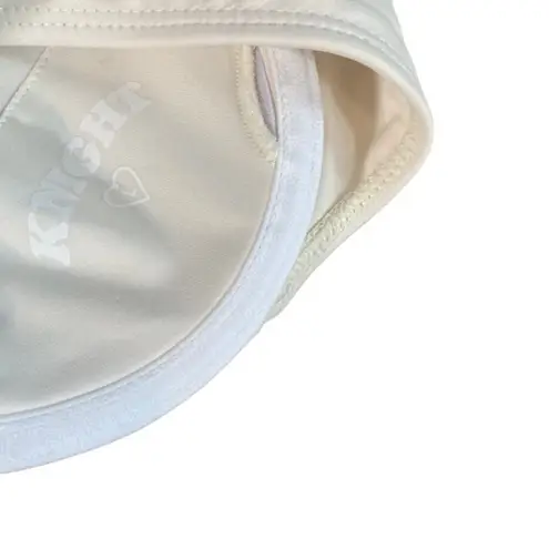 Knight White Adjustable Strap Tie Back Summer Beachy Bikini Top Women Sz L Size L