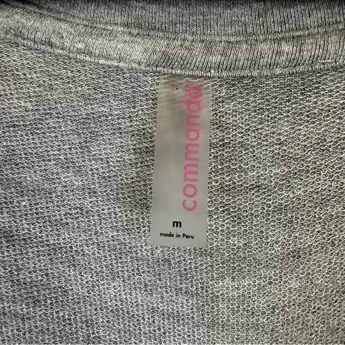 Commando Modern Lounge Size Medium Gray Hooded Belt Thumb Holes Cardigan Robe