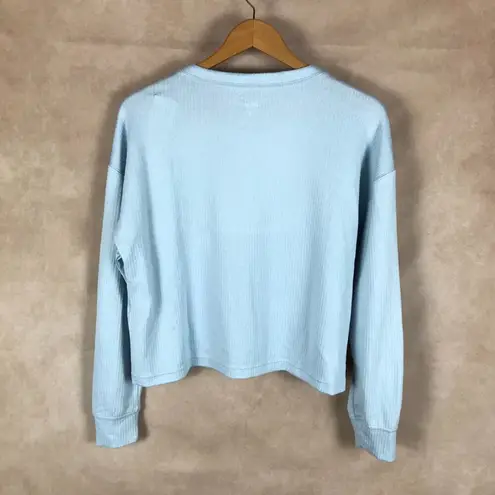 Jenni Blue Long Sleeve Henley Pajama Top NWT SMALL