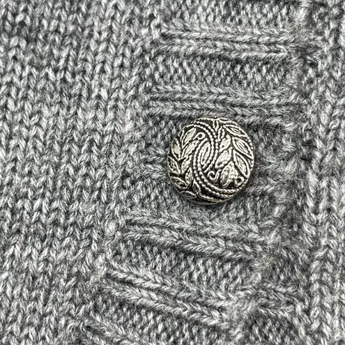 Vtg Northern Traditions Embroidered Floral Ribbons Button Up Cardigan Small 90s Gray Size undefined