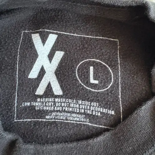 Machine Gun Kelly ‘Tickets To My Downfall’ 2021 Tour Crewneck Sweatshirt Merch Black Size L