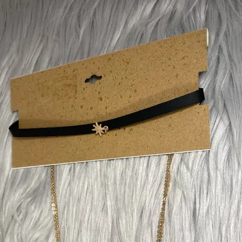 🆕 Black and Gold Three Necklace Set