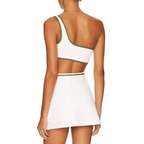 We Wore What NEW Women's Size Large White Green Contrast One Shoulder Bra