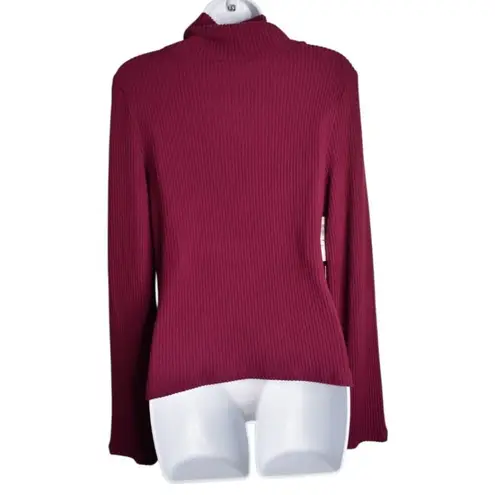 Babaton The Group Traverse Grapevine Ribbed Knit Turtleneck Sweater Long Sleeve