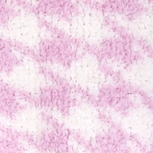 SKIMS L/XL Cozy Knit Pullover Petal Pink Houndstooth Oversized Lounge Sweater