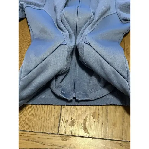 IZOD Blue Full Zip Fleece Jacket Women's Size Medium Preppy Classic Athleisure