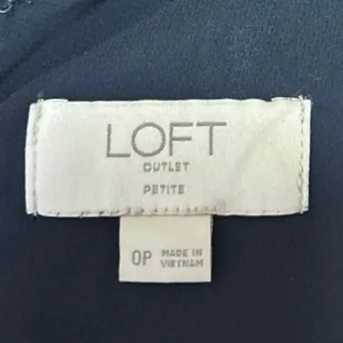 Ann Taylor LOFT Navy Blue Sleeveless Tie Waist V