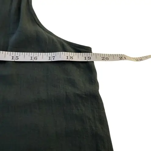 Garnet Hill Easy Cotton Gauze Cover-Up Green Size Large Lightweight Flowy Beach